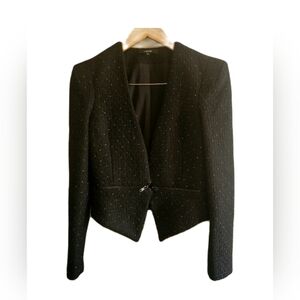 Anthropologie, Funktional Blazer, Black with Neon‎ Dot Accents,  Size Small